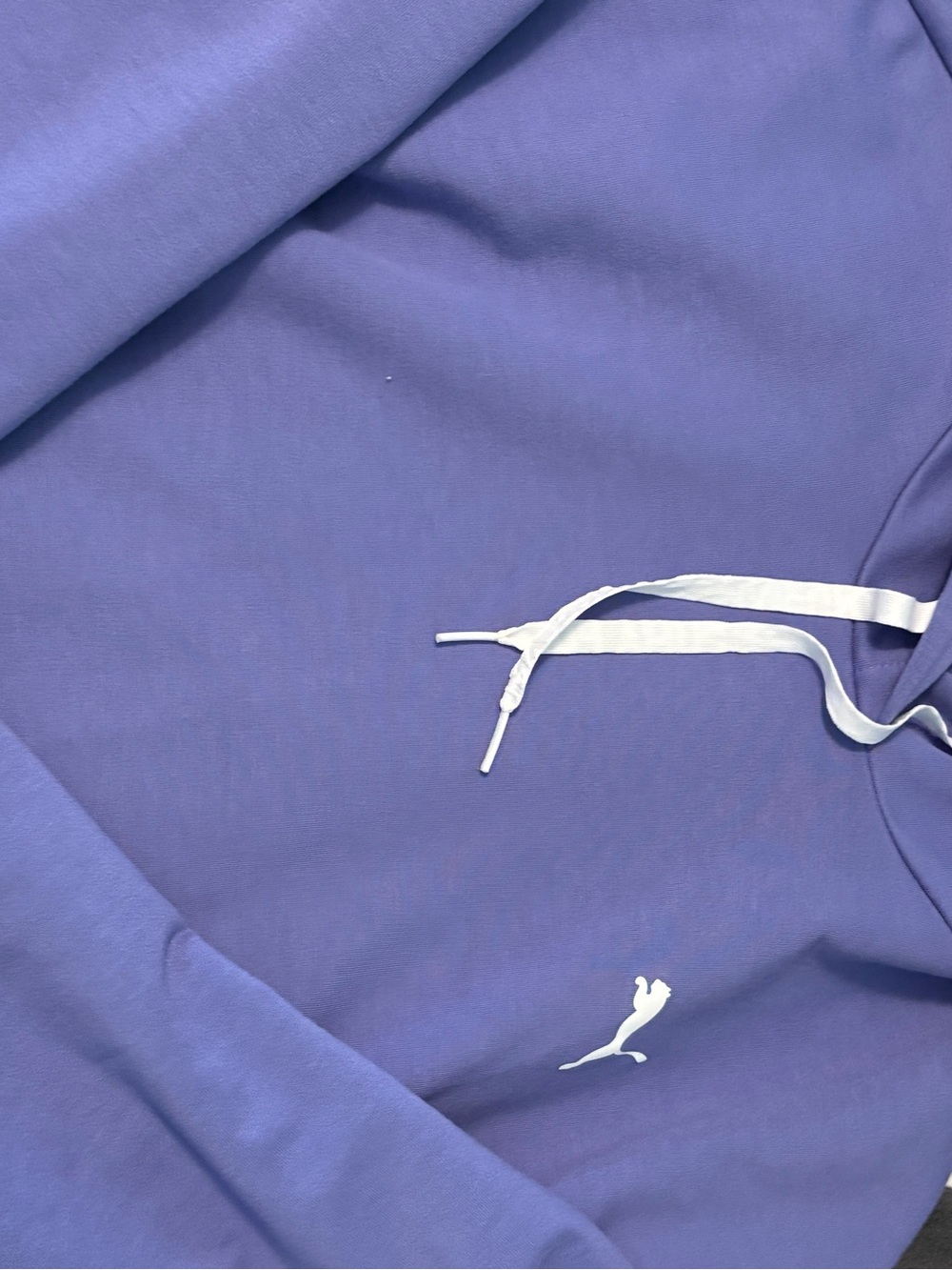 Puma Lavender Hoodie with White Logo and Drawstrings